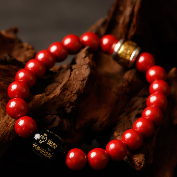 Cinnabar Fortune Talisman & Tai Sui Relief Bracelet