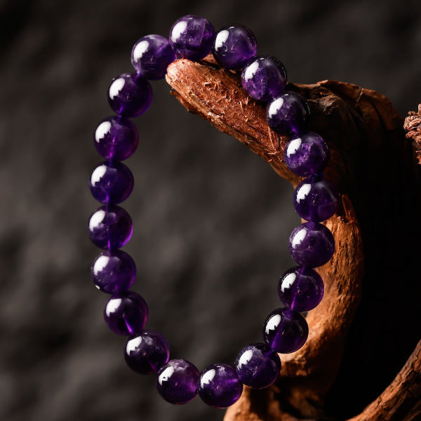 Royal Amethyst Crystal Bracelet – Spiritual Clarity & Protection