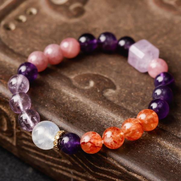 Harmony Amethyst Multigem Bracelet – Cube Edition