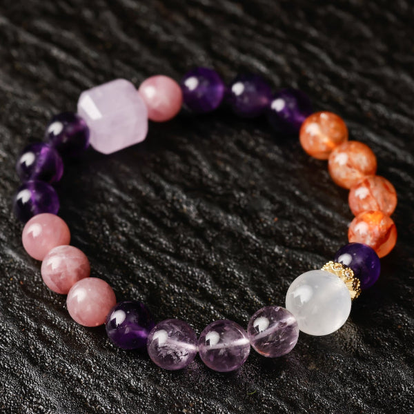 Harmony Amethyst Multigem Bracelet – Cube Edition