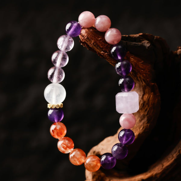 Harmony Amethyst Multigem Bracelet – Cube Edition