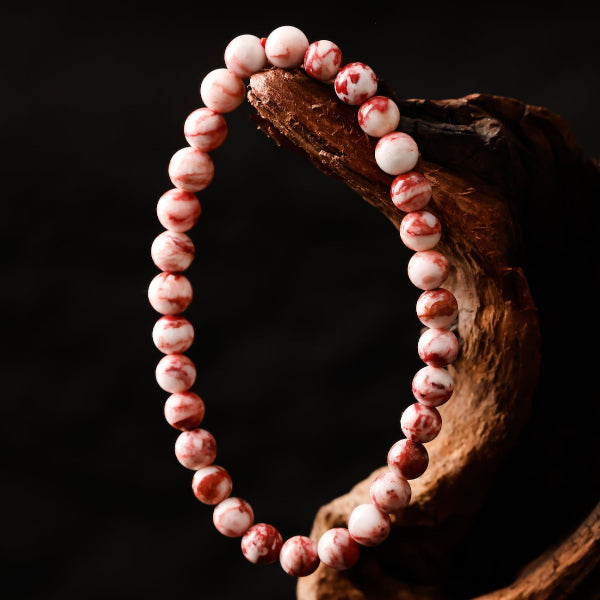 Natural Cinnabar Stone Bead Bracelet – Vitality & Protection Talisman