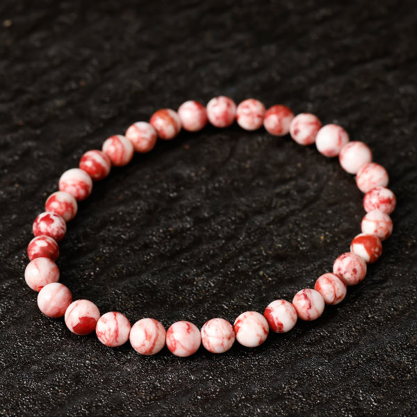 Natural Cinnabar Stone Bead Bracelet – Vitality & Protection Talisman