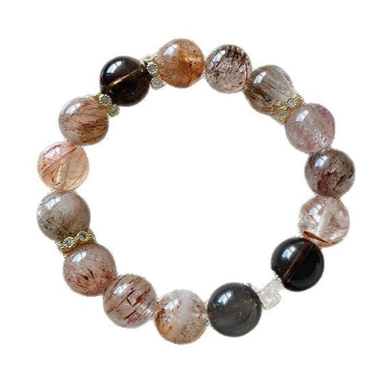 Black Gold Super Seven & Smoky Quartz Bracelet – Women’s Strength & Prosperity Talisman