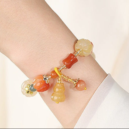 Multi-Color Pumpkin Bead Bracelet Collection – Abundance & Good Fortune