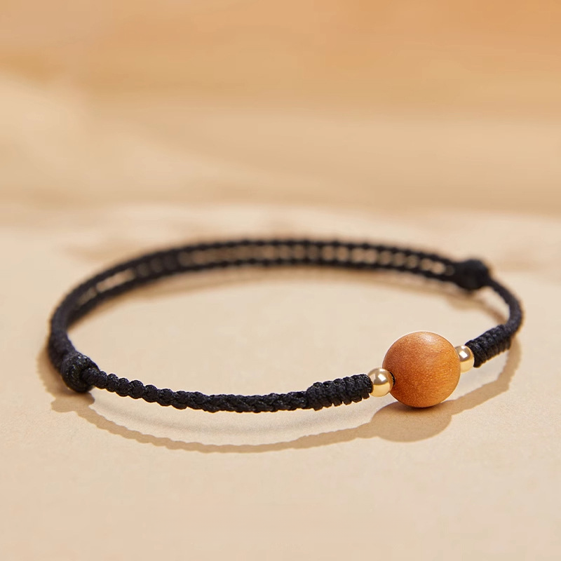 Peachwood Red String Protection Bracelet