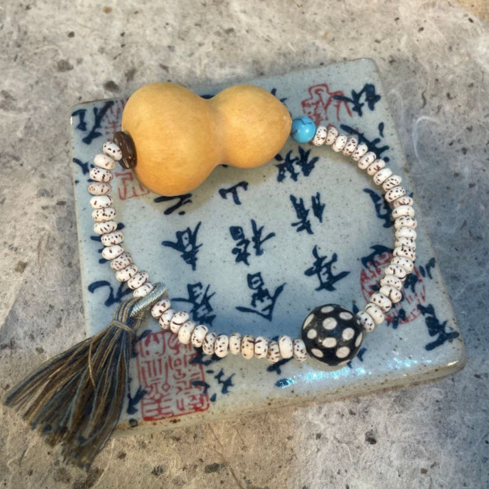 Handmade Gourd Bead Bracelets – Prosperity & Blessings Collection