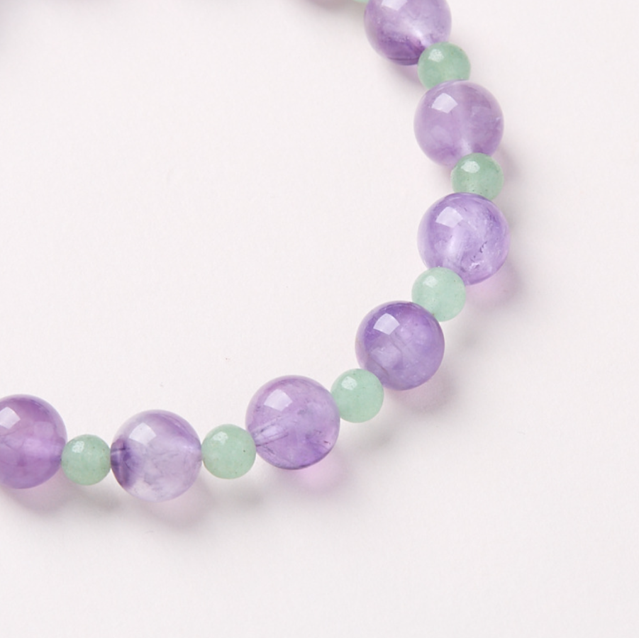 Amethyst & Green Aventurine Bracelet – Balance & Spiritual Harmony