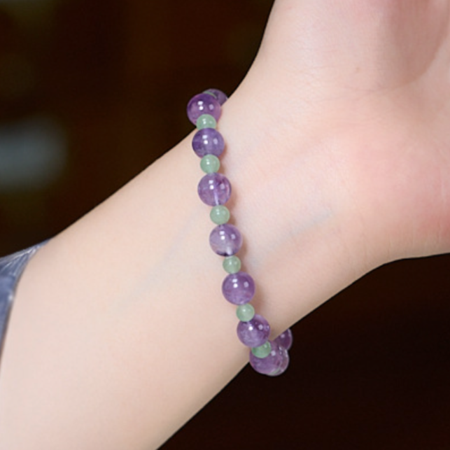 Amethyst & Green Aventurine Bracelet – Balance & Spiritual Harmony