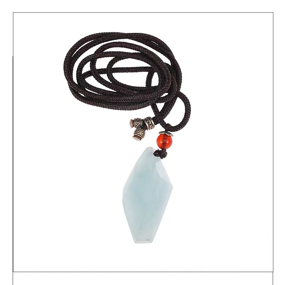 Aquamarine Crystal Pendant Necklace – Calm & Clarity