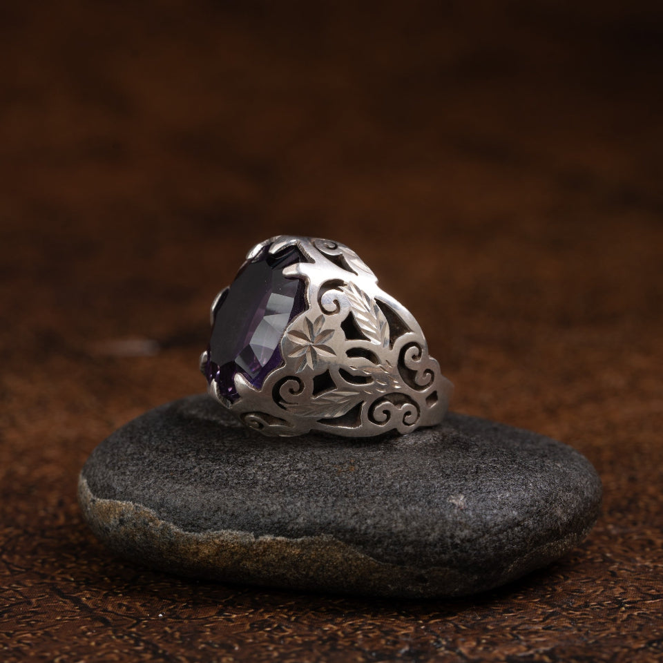 Amethyst 925 Sterling Silver Ring – Clarity & Protection