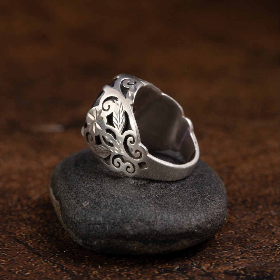 Amethyst 925 Sterling Silver Ring – Clarity & Protection