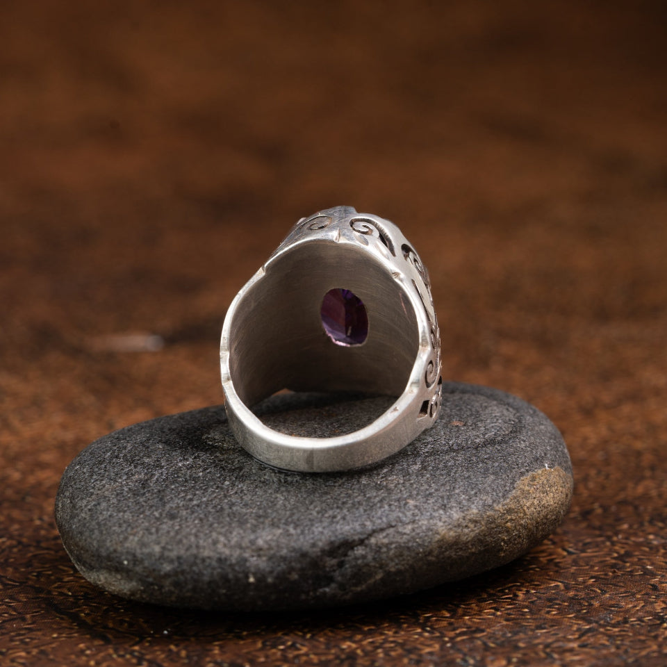 Amethyst 925 Sterling Silver Ring – Clarity & Protection