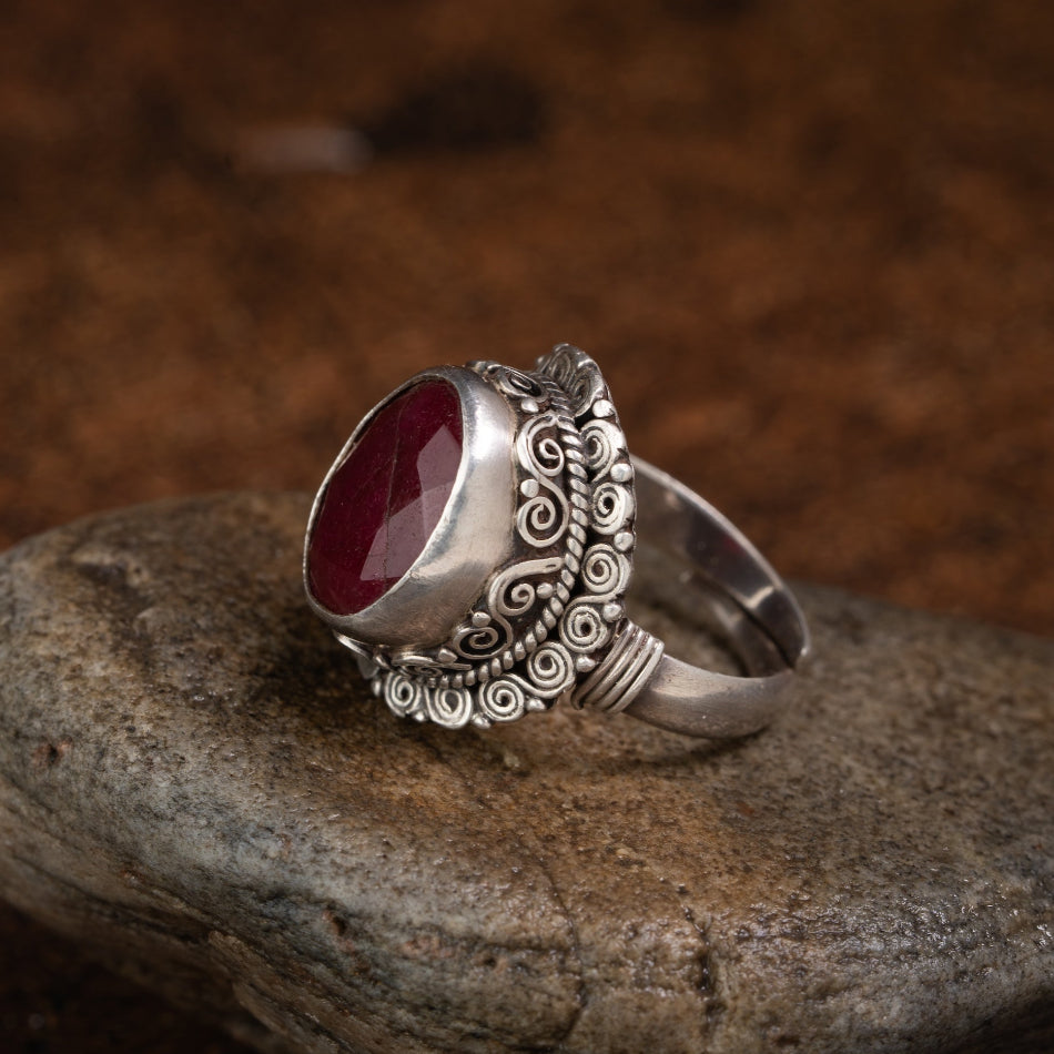 Ruby 925 Sterling Silver Ring – Love & Vitality