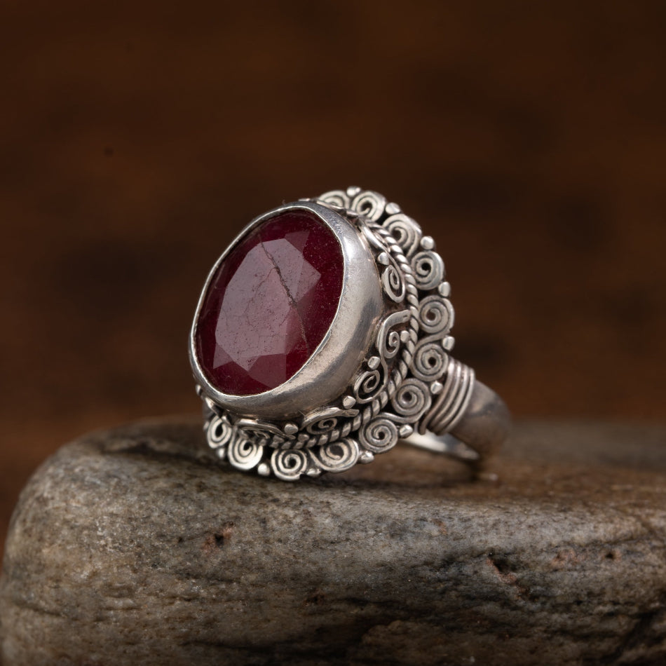 Ruby 925 Sterling Silver Ring – Love & Vitality