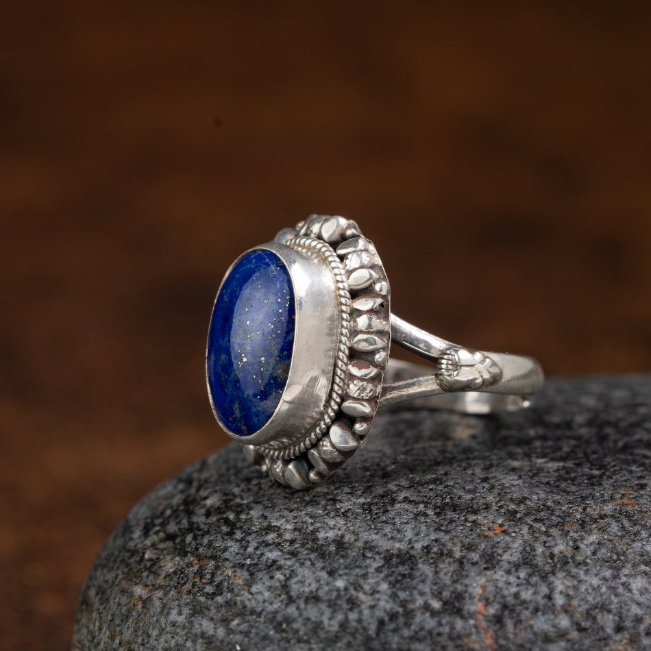 Lapis Lazuli 925 Sterling Silver Ring – Wisdom & Protection