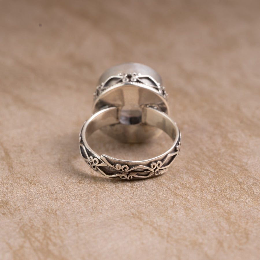 White Crystal 925 Sterling Silver Ring – Clarity & Light