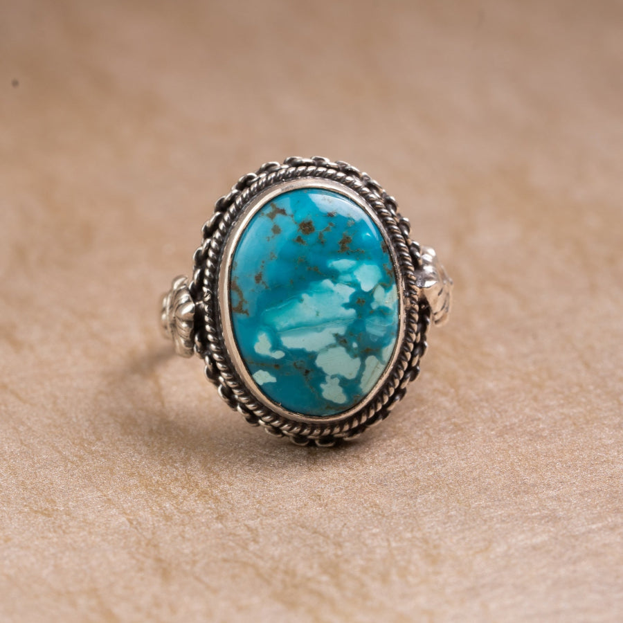 Turquoise 925 Sterling Silver Ring – Protection & Calm