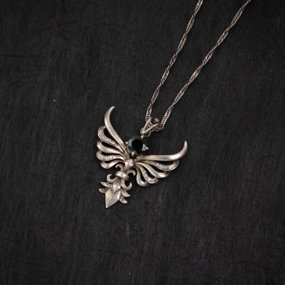 Phoenix Tourmaline Silver Pendant – Renewal & Protection(Pre-sale & Delivery 10 days later)