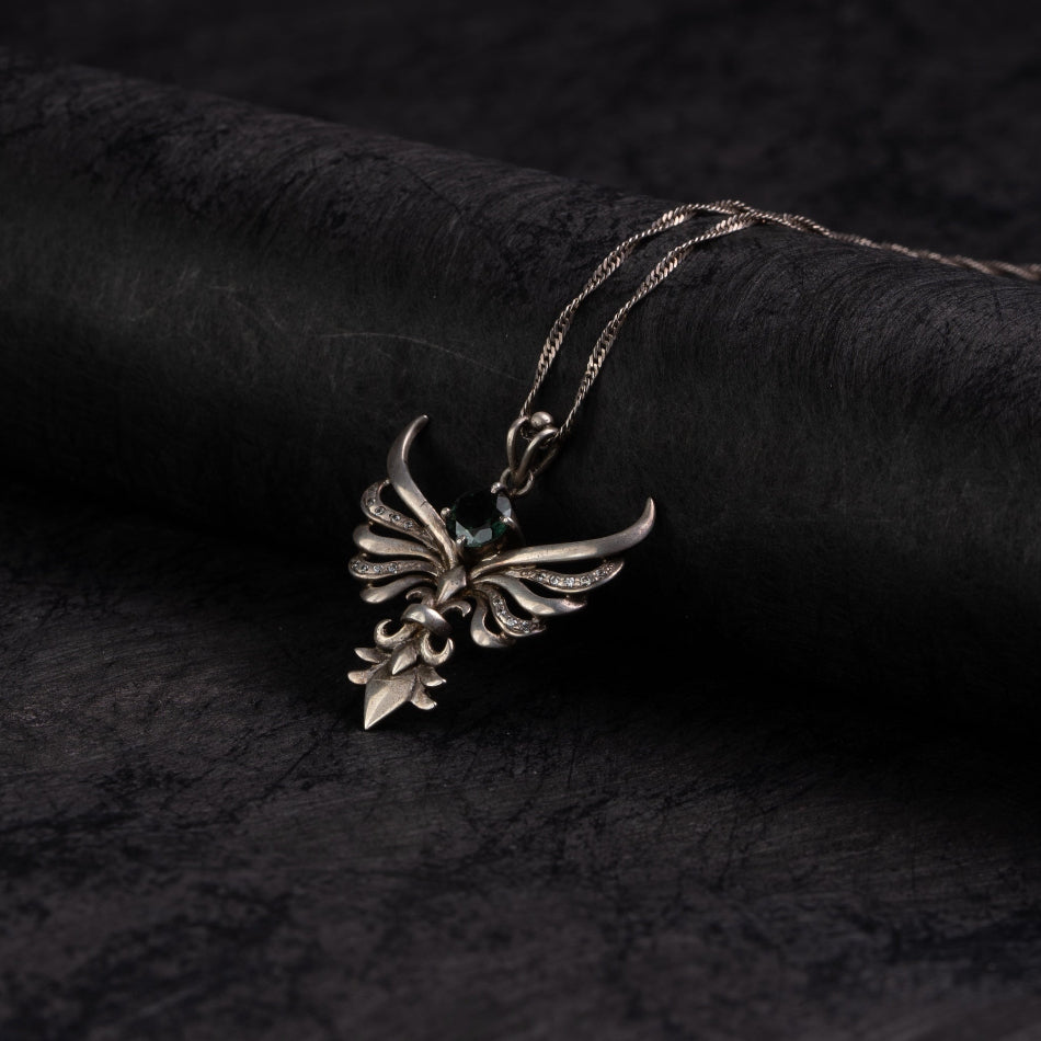 Phoenix Tourmaline Silver Pendant – Renewal & Protection(Pre-sale & Delivery 10 days later)