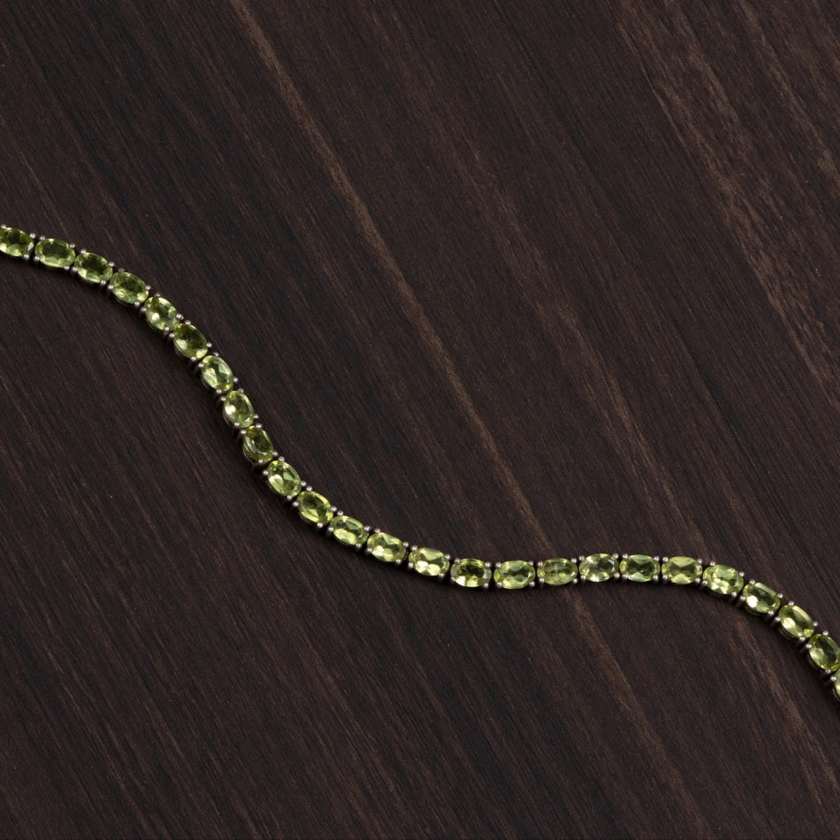 Peridot 925 Silver Tennis Bracelet — Prosperity & Vitality