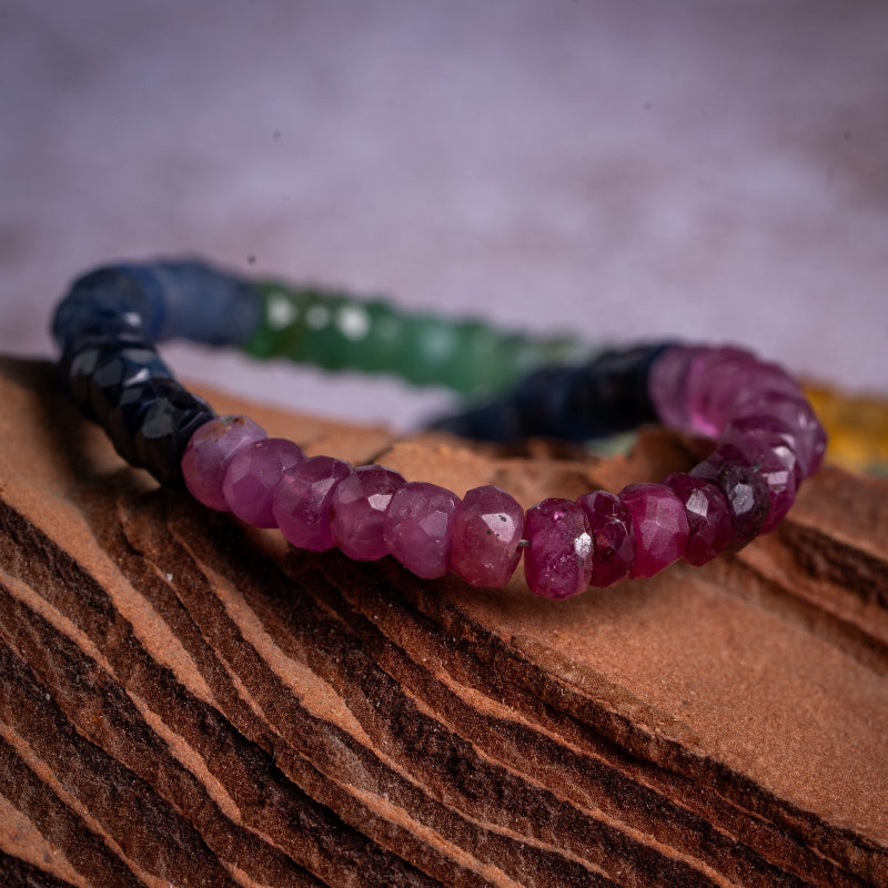 Emerald, Ruby & Sapphire Gemstone Necklace – Balance & Radiance