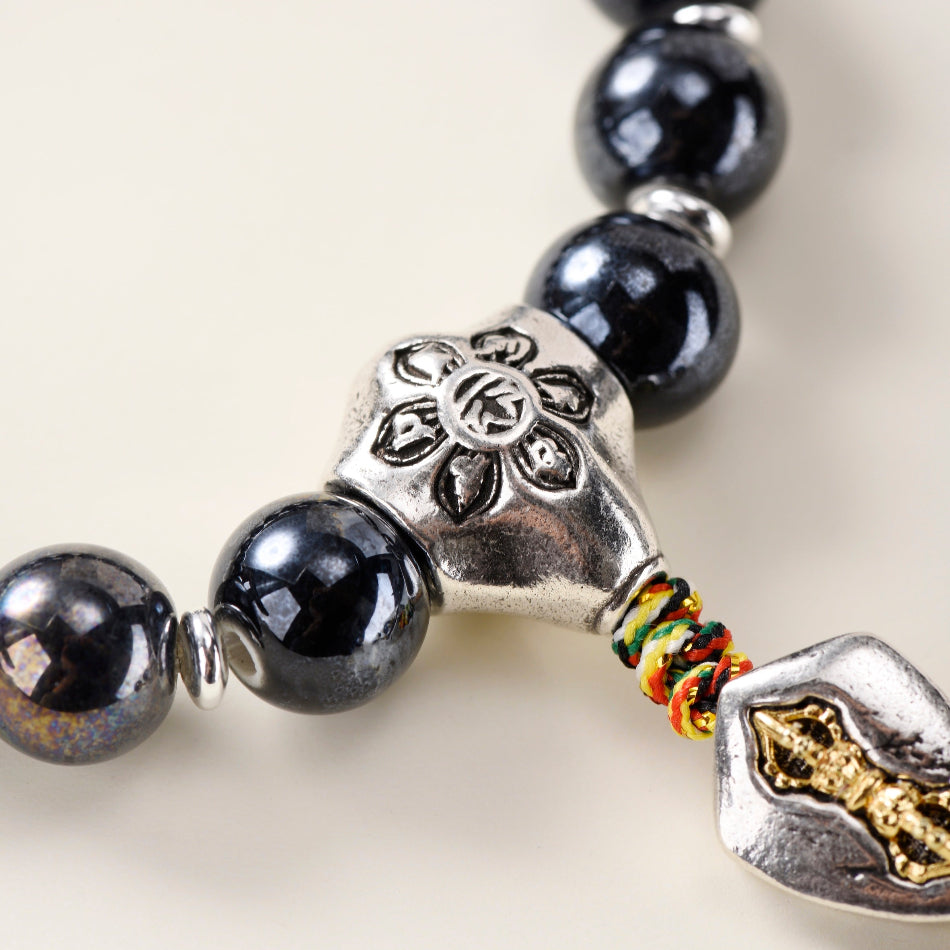 Pearlescent Ceramic Prosperity Bracelet – Wealth & Protection