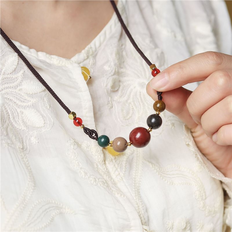 Five-Elements Incense Bead Necklace – Heritage DIY Aromatic Collarbone Chain