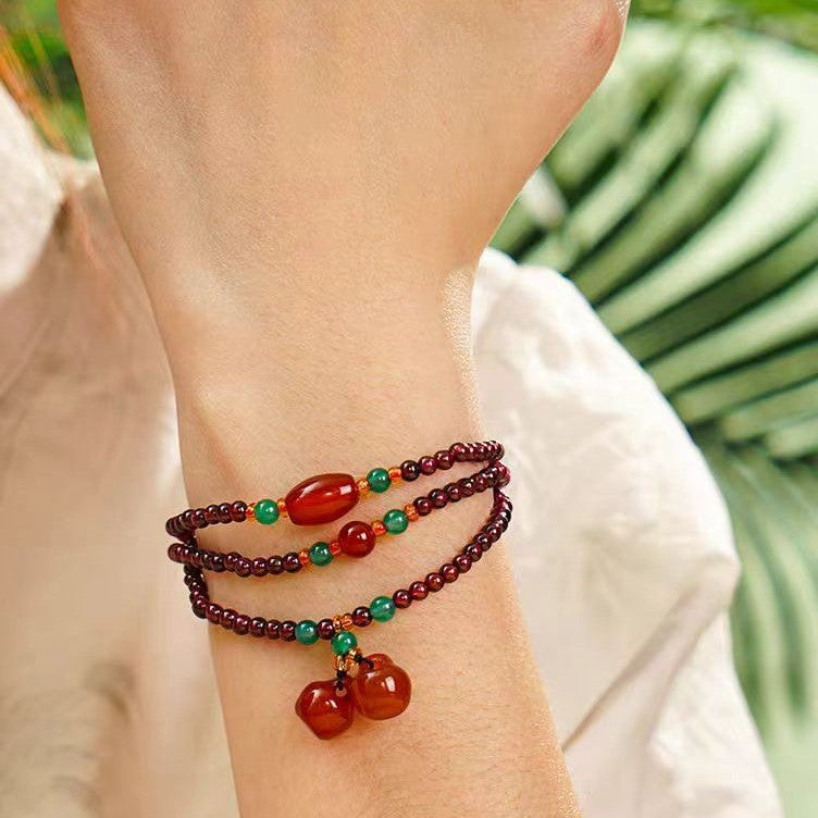 Garnet Mala Bracelet – Love & Vitality