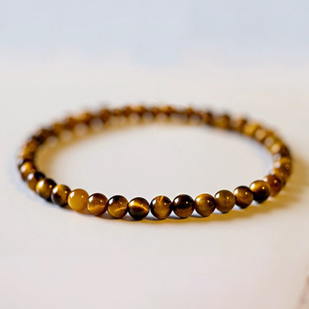 New Chinese Style Tiger’s-Eye Round Bead Bracelet