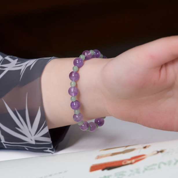 Amethyst & Green Aventurine Bracelet – Balance & Spiritual Harmony