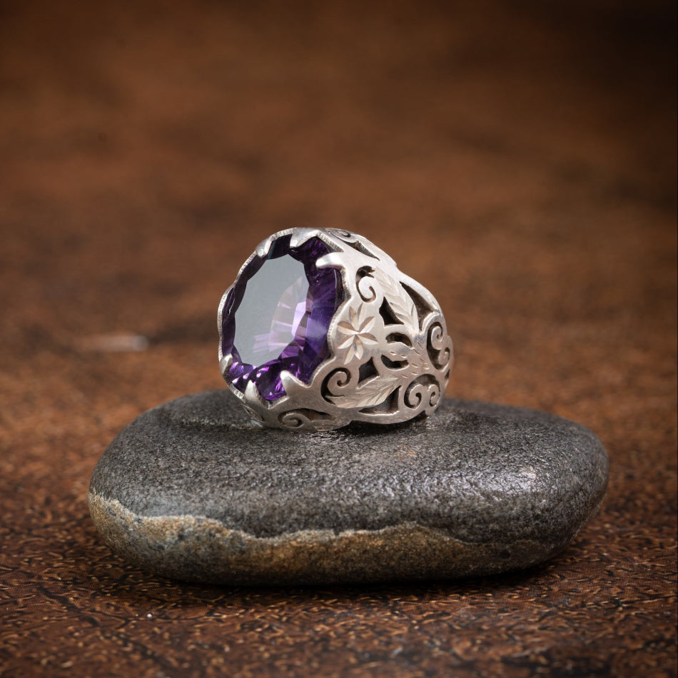 Amethyst 925 Sterling Silver Ring – Clarity & Protection